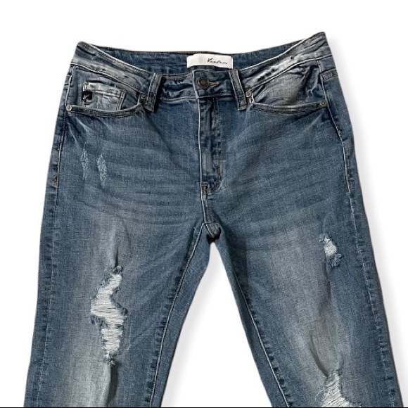 KanCan Loveland Mid Rise Fray Hem Skinny Size 9/28 - Picture 4 of 12
